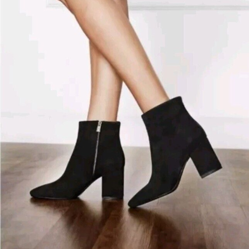 Anine Bing Jane Boots In Black Suede Leather - Ankle Booties - Zip Up Sz 39 US 9